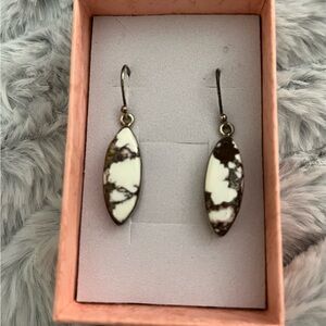 Genuine White Buffalo Turquoise Earrings